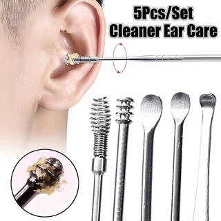 5Pcs Stainless Wax Curette Remover Cleaner Ear Care