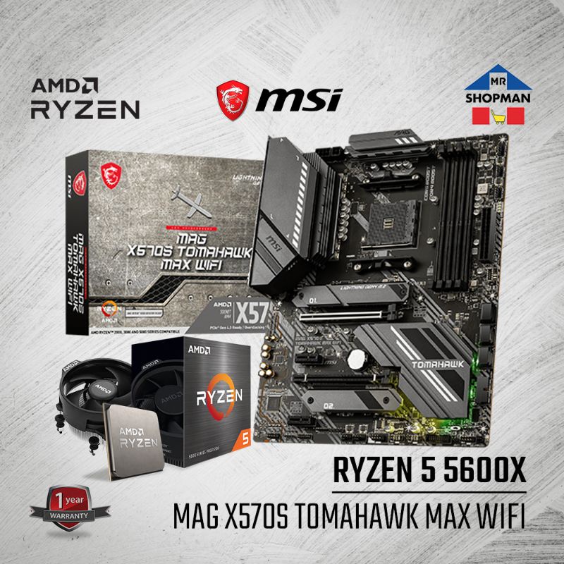 Amd Ryzen 5 5600x Processor W Msi X570s Tomahawk Max Wifi X570 Motherboard Bundle Shopee