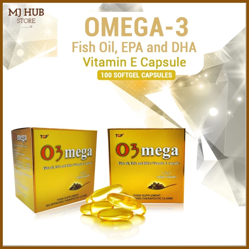 MJHS Omega Fish Oil Capsule 60mg O3MEGA 1 Box(100 Softgel Capsules)Fish