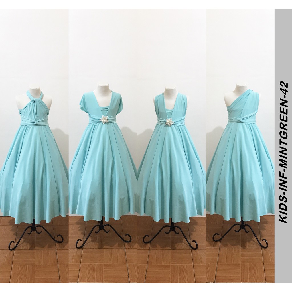 turquoise green infinity dress