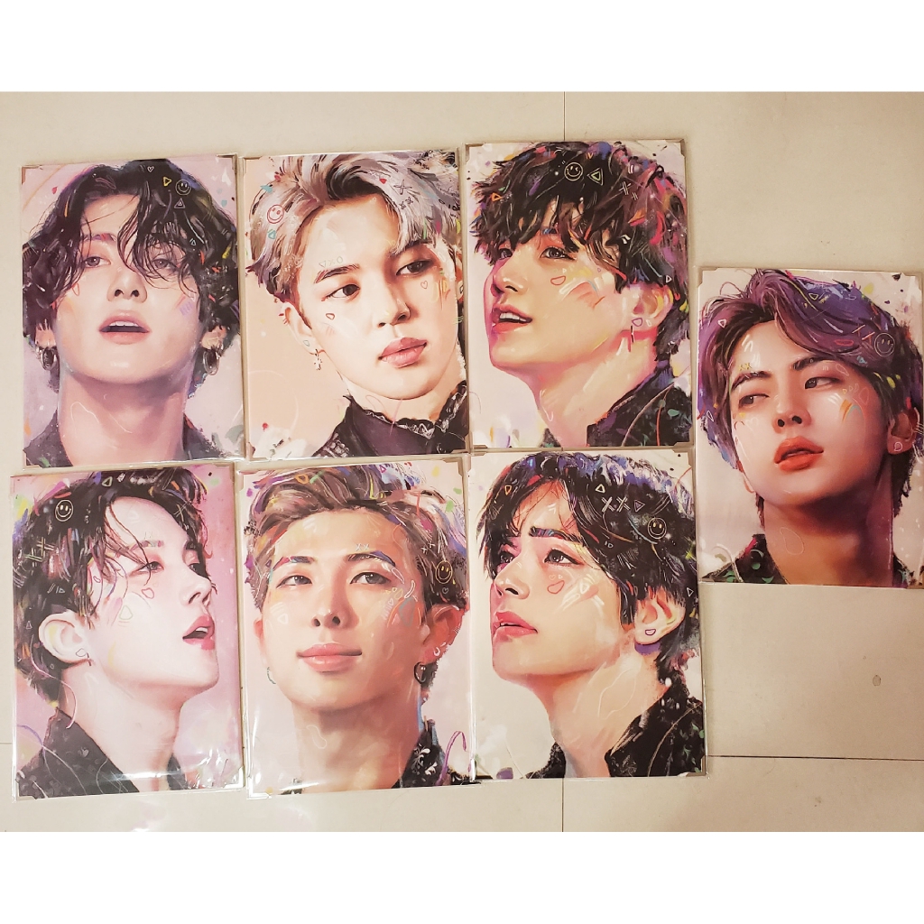 Spot BTS bulletproof youth group photo frame kildren oil ...