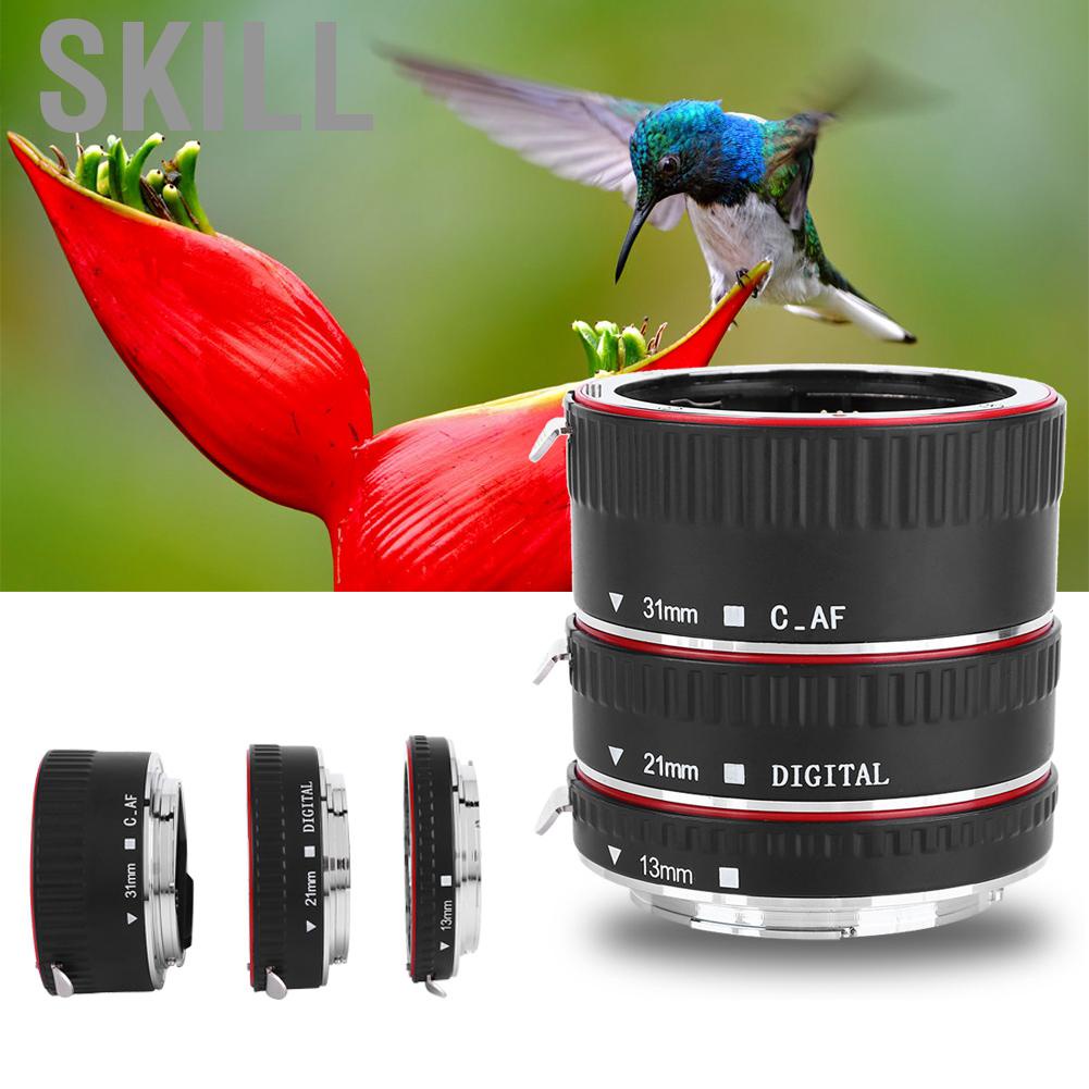 Skill Macro Extension Tube  Lens Auto Exposure Focus Flexible for EF-S Camera #7