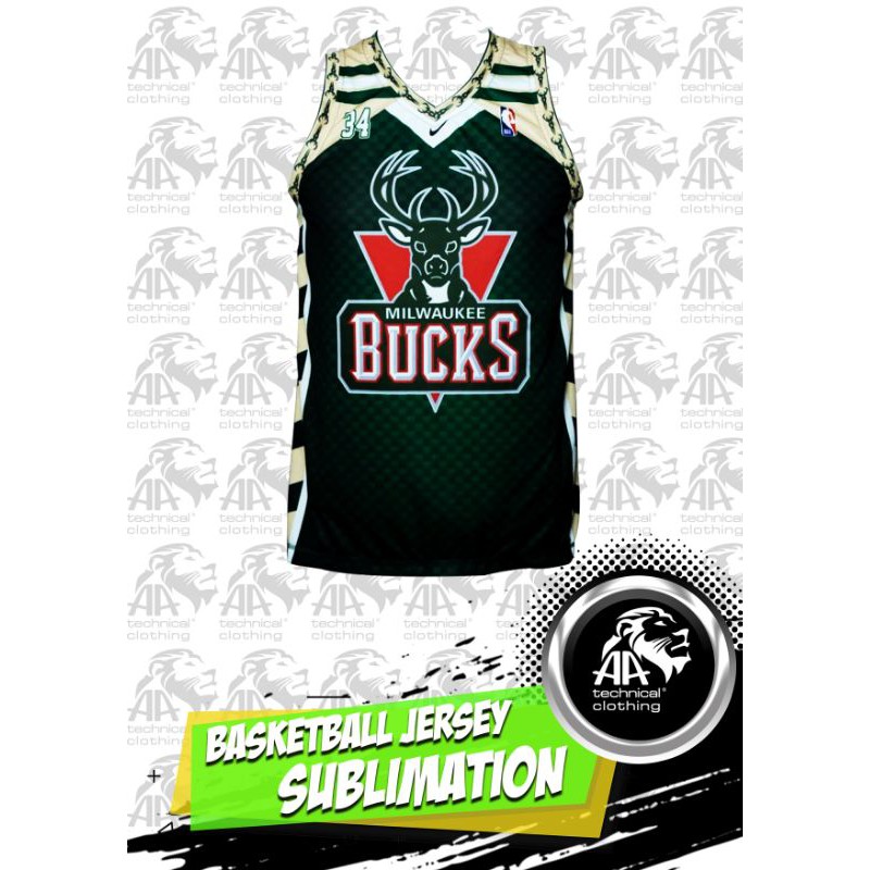 Fully Sublimated Jersey for Men (FREE CUSTOMIZABLE NAME & NUMBER)”Bucks”