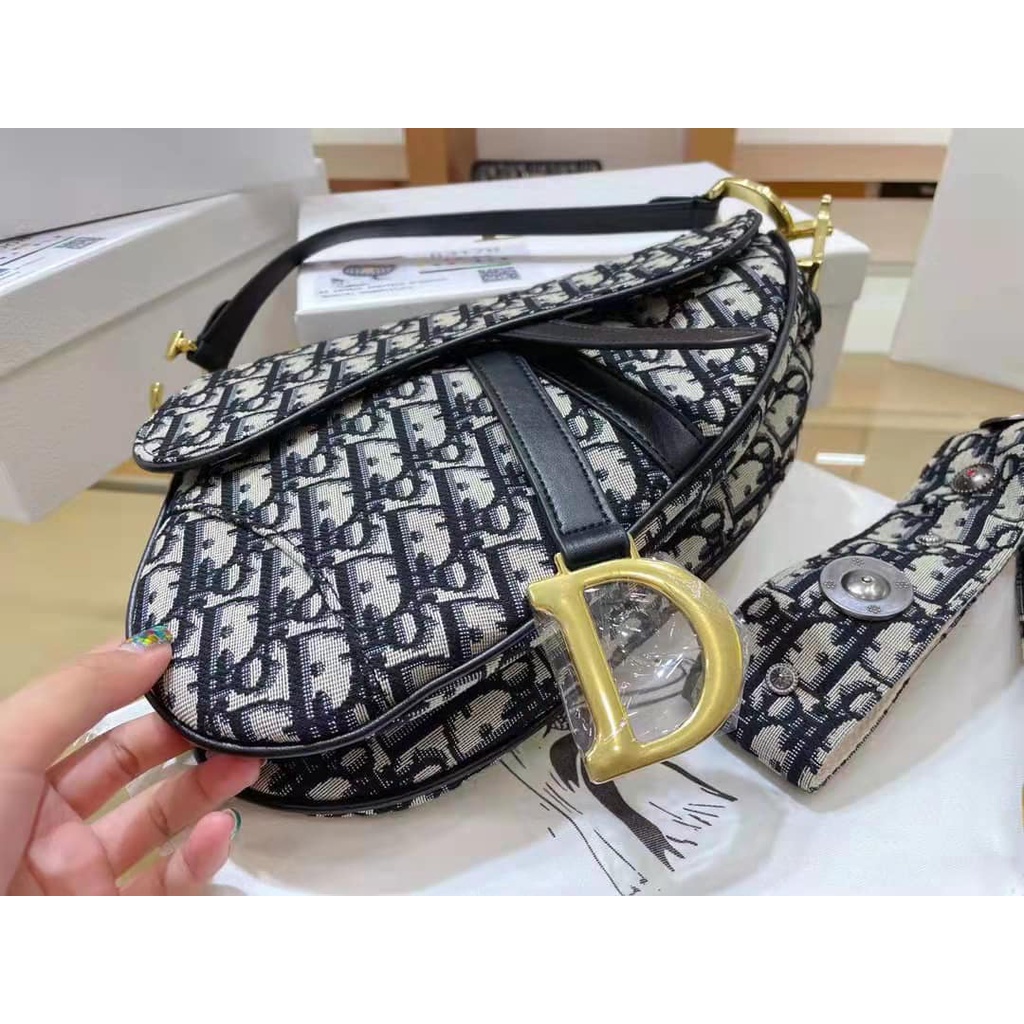 CD SADDLE BLACK EMBROIDED MASTER COPY | Shopee Philippines