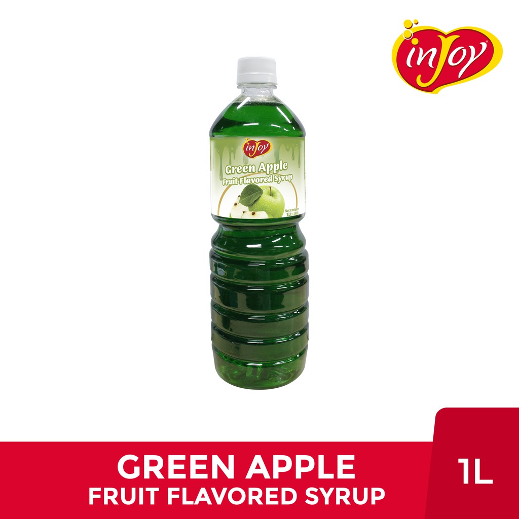 inJoy Green Apple Fruit Flavored Syrup 1L Shopee Philippines