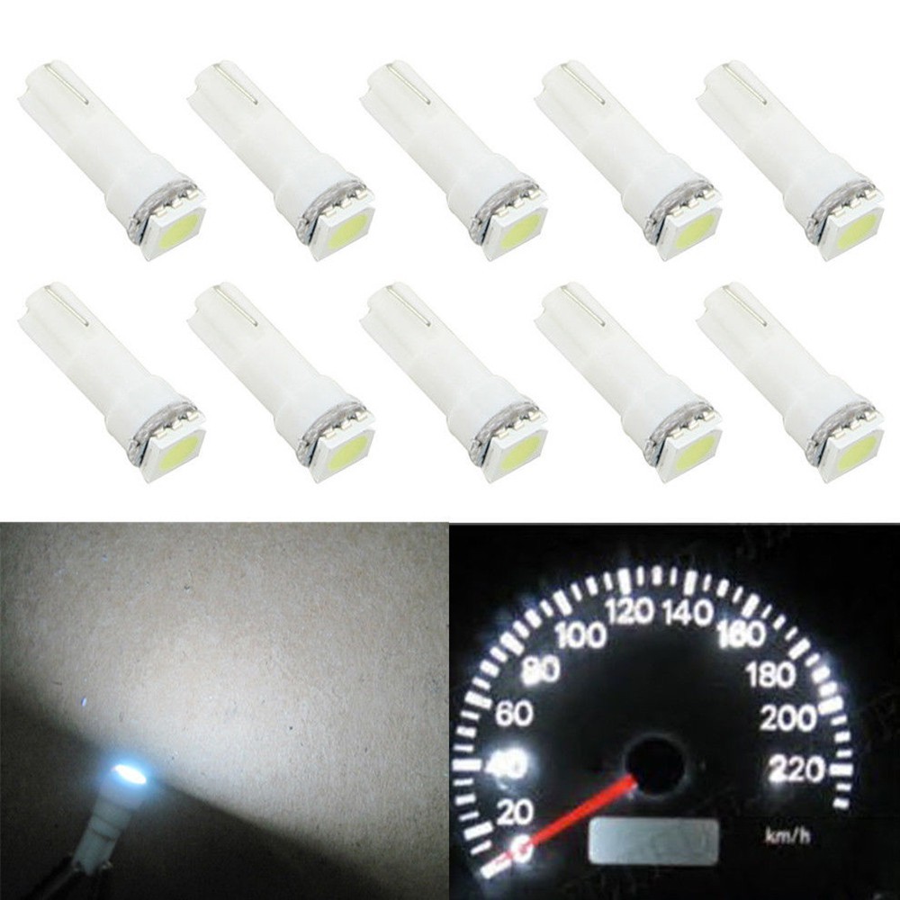 10x T5 White Dashboard Gauge 1SMD LED Panel Light Bulb | Shopee Philippines