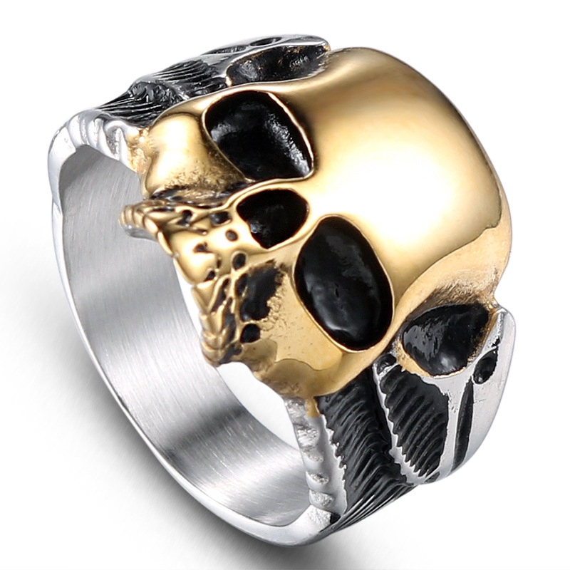 male skull rings