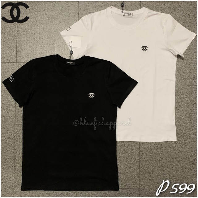 CHANEL EMBROIDERED LOGO SHIRT | Shopee Philippines