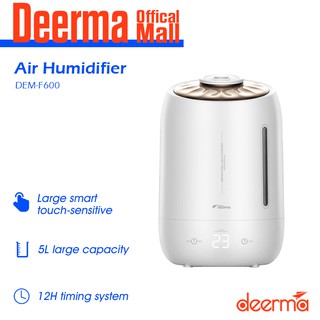 Deerma F600 Air Humidifier Touch Screen Smart Touch Time Silent Home 5L Large Capacity