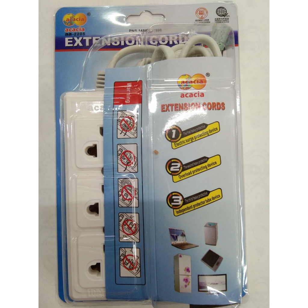Safe Extension Cord (White3 Meters) Shopee Philippines