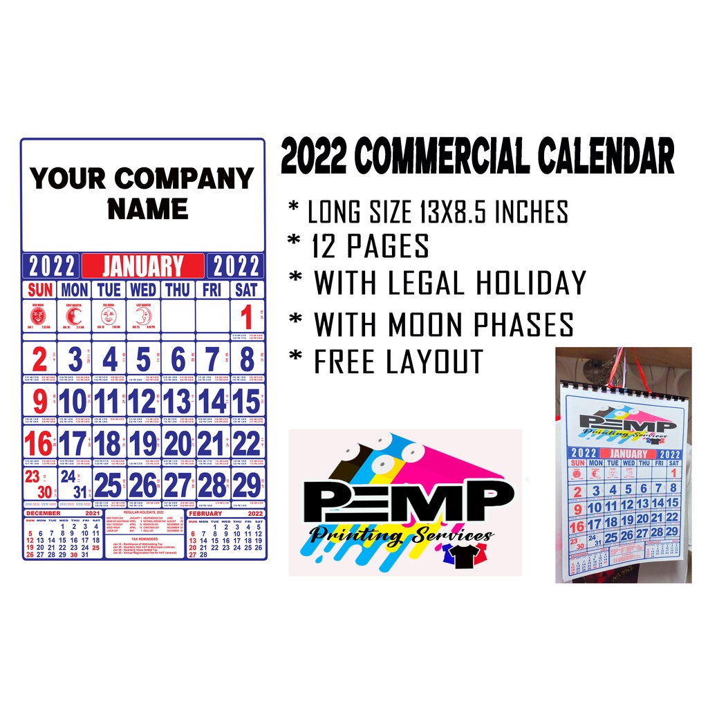 Commercial Calendar 2022 Shopee Philippines
