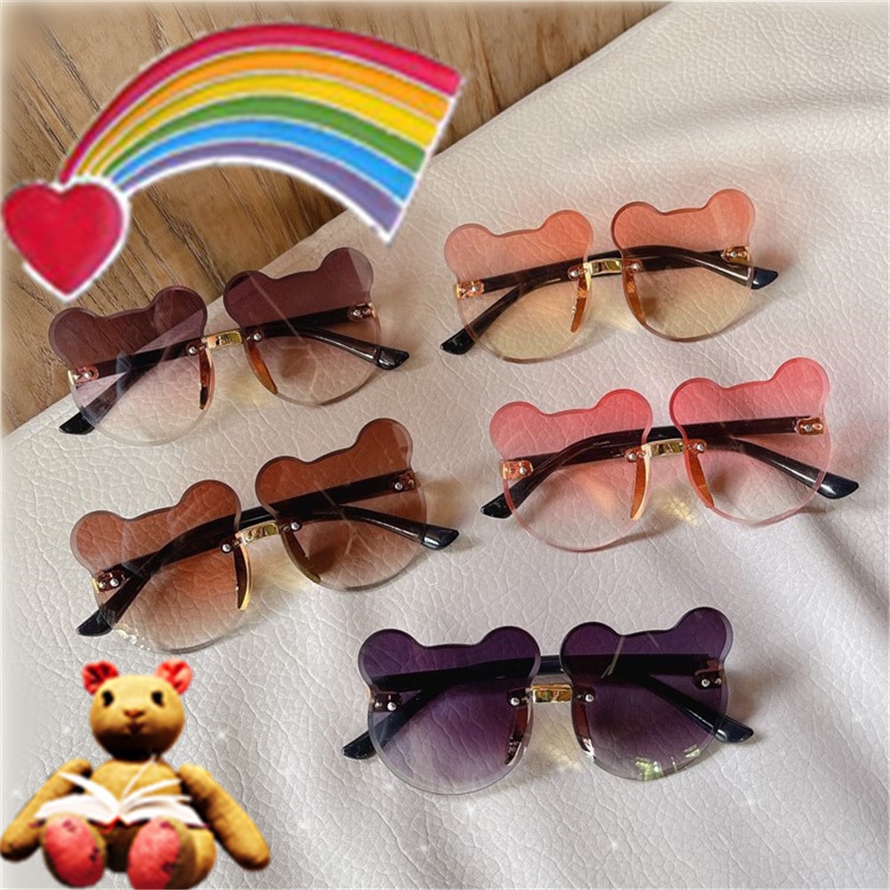 YAN Children's UV protection Glasses Sunglasses boys and girls fashion cute baby bear ear Eyewear