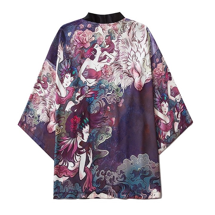 purple kimono cardigan