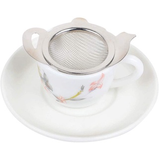 2Pcs Tea Strainer with Bottom Cup Double Handle Bulk Tea Spice Filter Reusable Tea Strainer Teapot Accessories #4