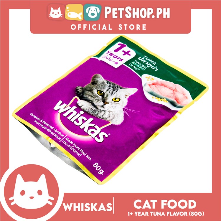 （hot） 12pcs Whiskas Tuna Pouch Wet Cat Food 80g Tuna Flavour