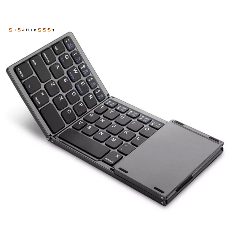 B033 Foldable Bluetooth Wireless Keyboard with Touchpad Universal & USB