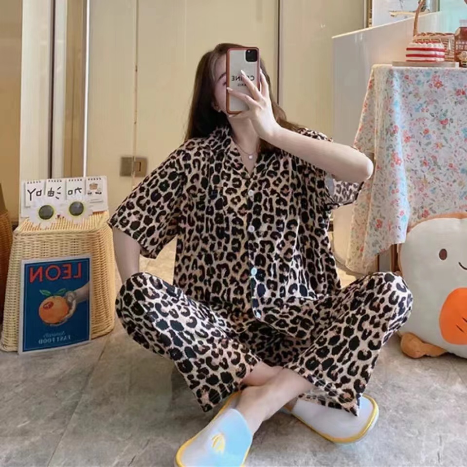 2022 new Korean pajama women sleepwear for Adult short sleeve homewear ...