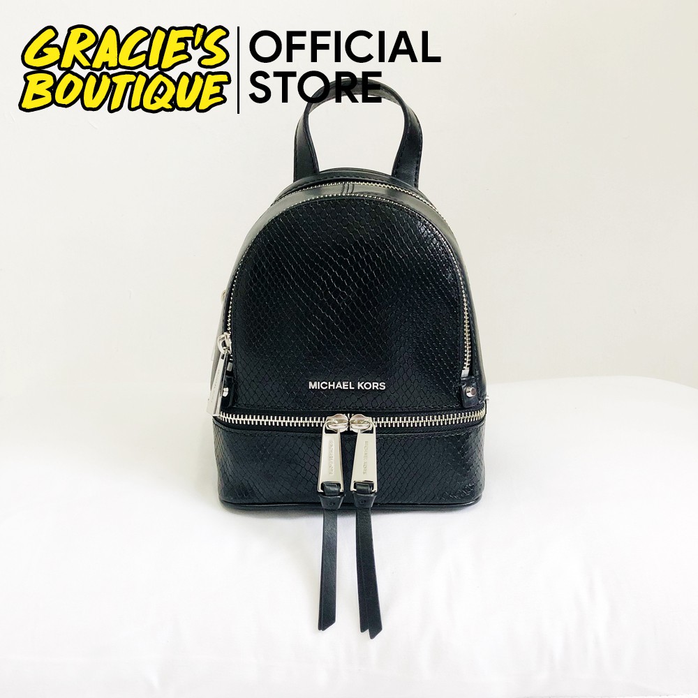 MICHAEL KORS Backpack, Rhea Mini Python-Embossed Leather, Authentic from US  | Shopee Philippines