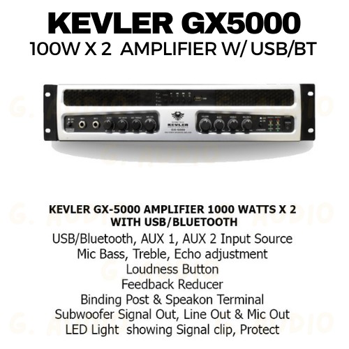 Original Kevler Gx 5000 Power Amplifier 1000 Watts X 2 Shopee Philippines