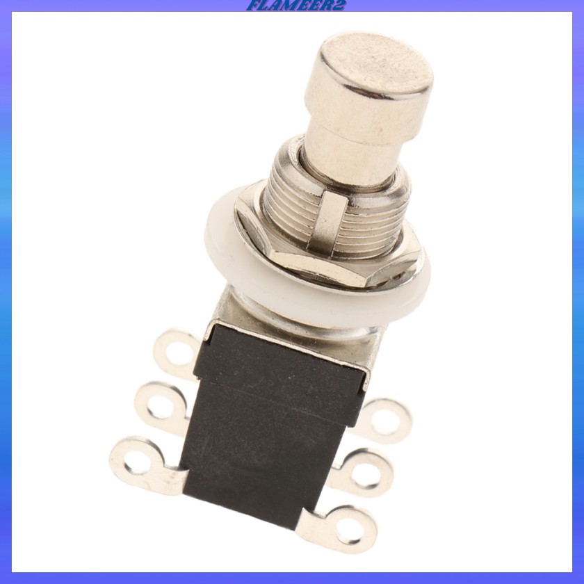 [FLAMEER2] Foot Switch Pedal Guitar Push Button Metal 6 Pins Latching