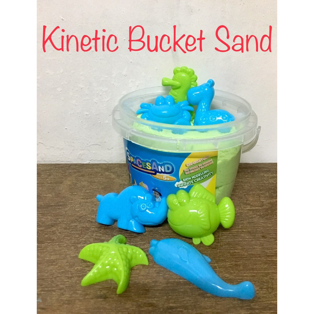bucket of kinetic sand