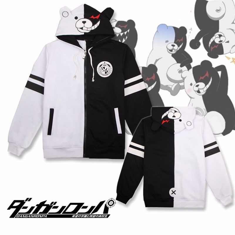 【gzyunmu】anime danganronpa monokuma cosplay unisex jacket hoodie sweatshirt  coat s3xl