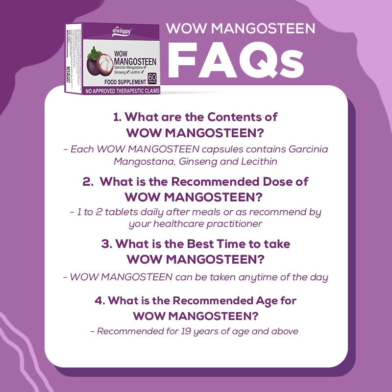 Wowhappy Wow Mangosteen Xanthone 500mg - 60 Capsules（hot） #7