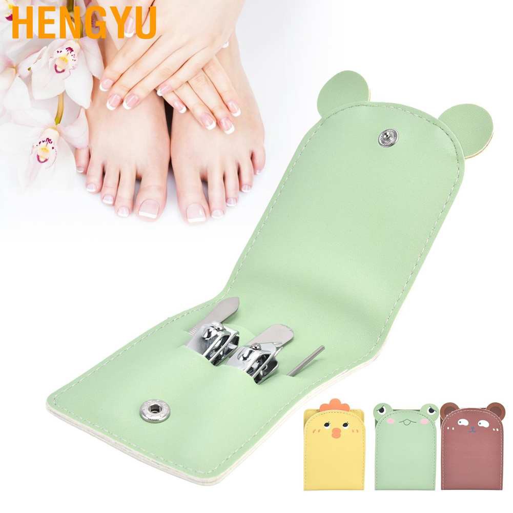 Hengyu 5Pcs/Set Stainless Steel Nail Clipper Set Portable Manicure Kit File Eyebrow Trimming Clip
