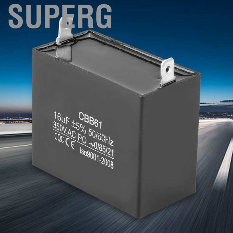 Superg CBB61 Motor Running Starting Capacitor Generator CQC 350V AC 16uF 50/60Hz Shopee