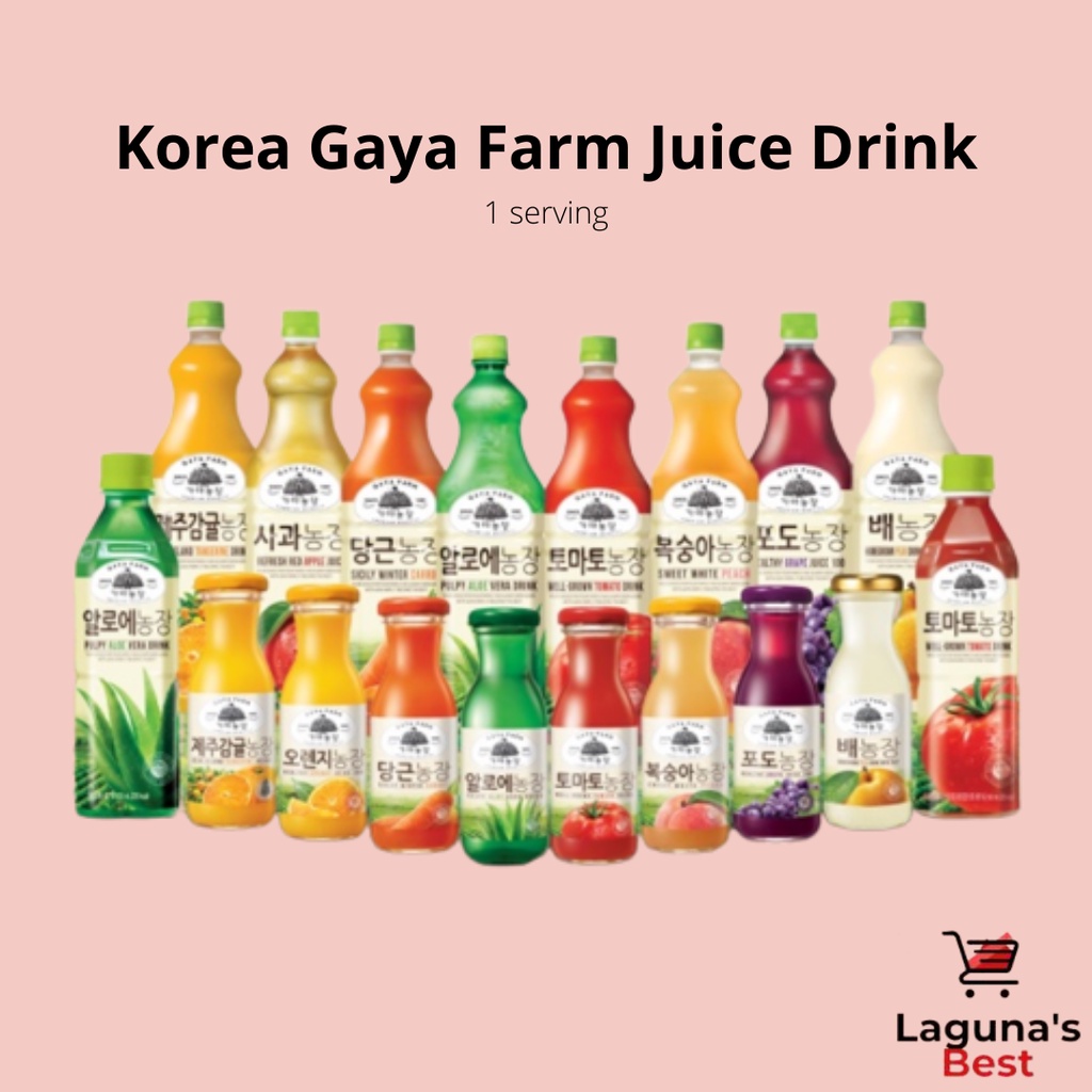 Korean Drink Premium Quality Gaya Farm Juice Drink 180ml Shopee