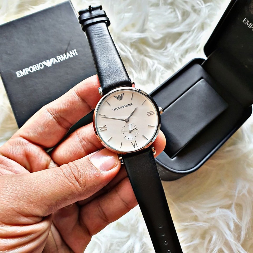 stainless steel armani watch