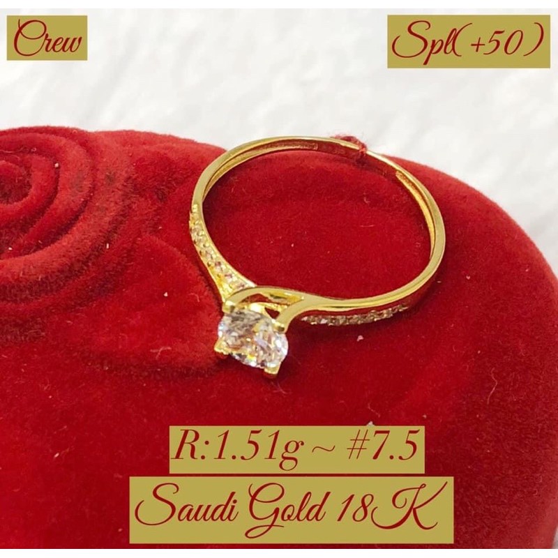 18k Saudi Gold Engagement Ring | Shopee Philippines
