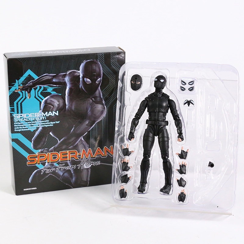 ☸Marvel Spiderman Stealth Suit Ver Action Figure Spider Man Far  From Home Movable Joint Do | Shopee Philippines