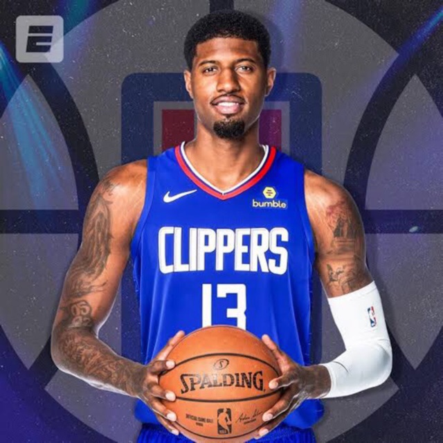 paul george in a clippers jersey