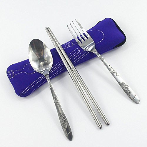 Spoon fork and chopsticks set with pouch Shopee Philippines