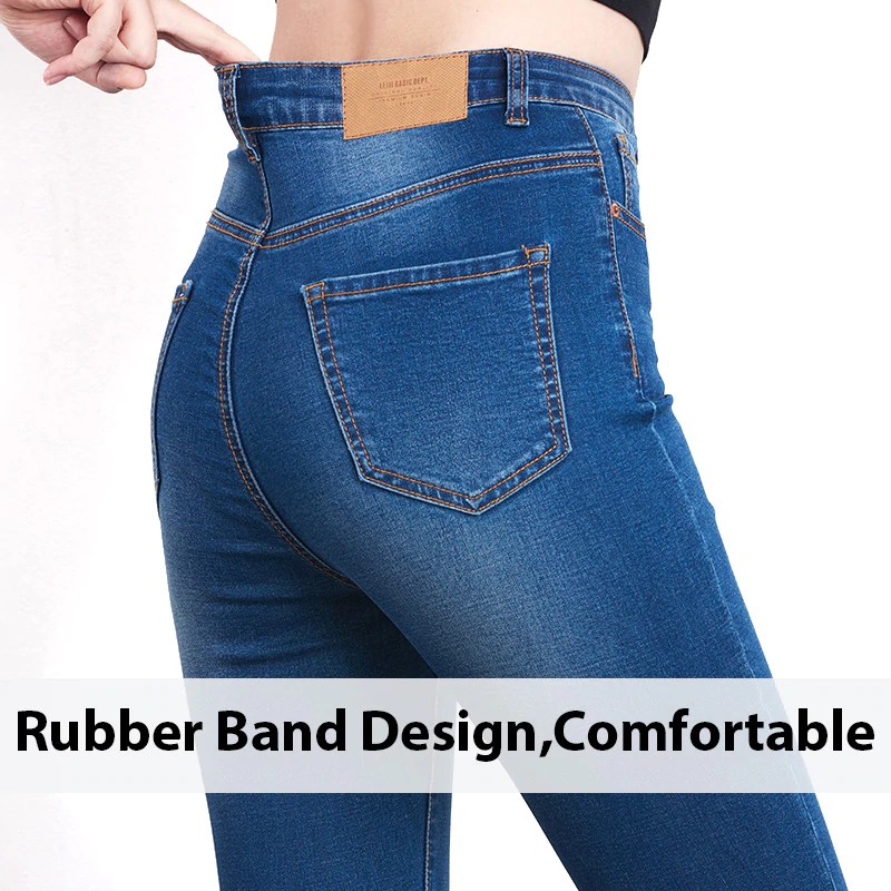 rubber waist jeans