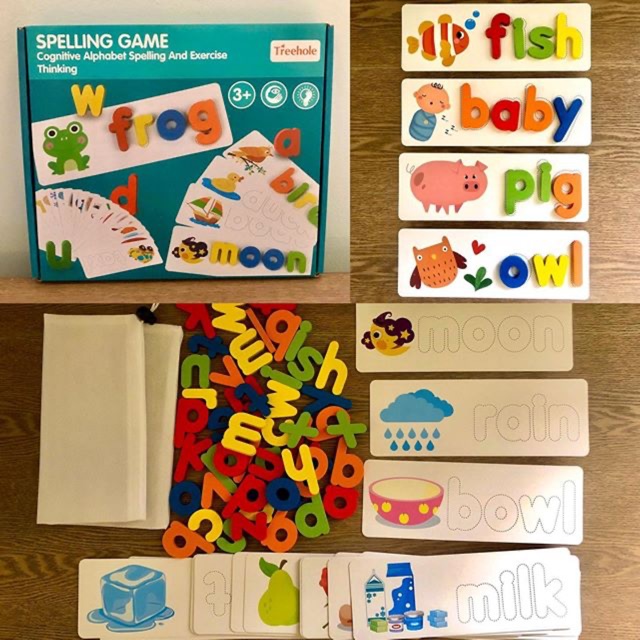 wooden spelling game