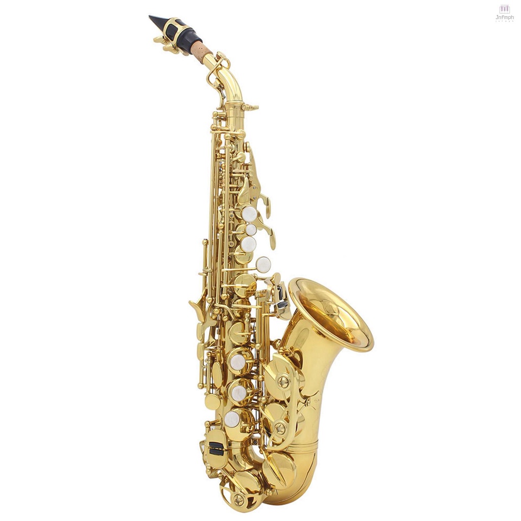 Brass Golden Carve Pattern Bb Bend Althorn Soprano Saxophone Sax Pearl ...