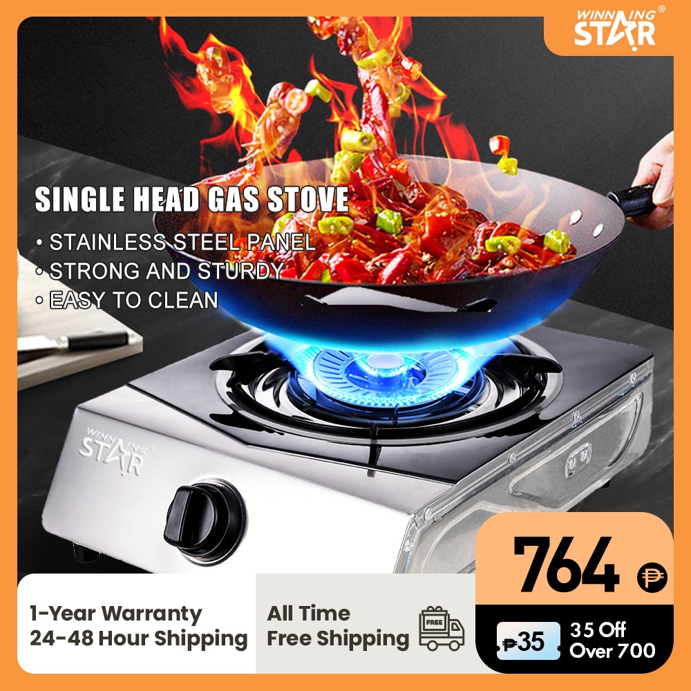Winning Star Propane Gas Cooktop，Single Burner Gas Stove Stainless