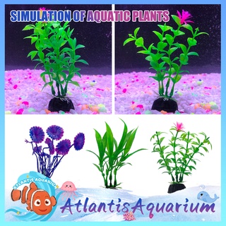 [Locally Available] Aquarium Artificial Plant Decoration Plastic Water Grass Aquatic Green Fish Tank