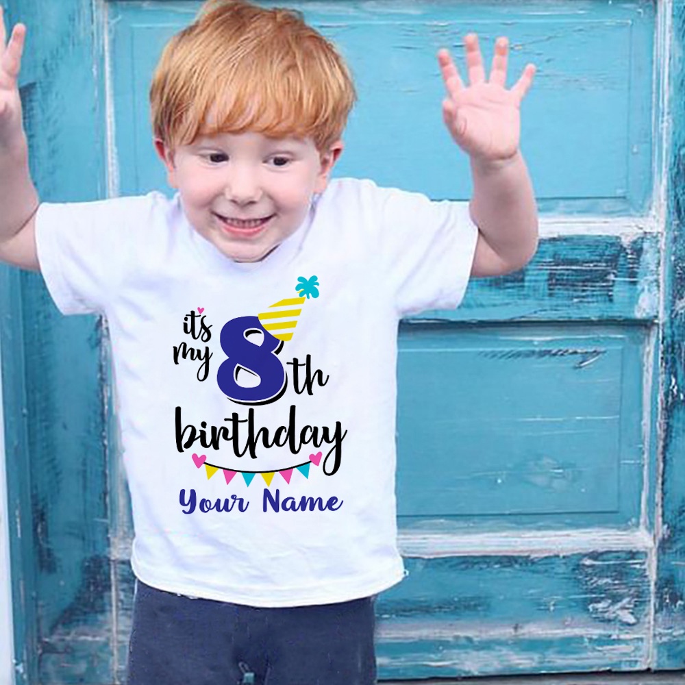 Personalised Boys Birthday 59 NumberTShirts with Name Kids Birthday