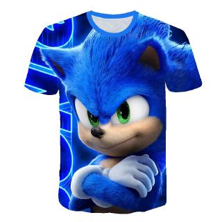 2020 Summer Fashion Sonic The Hedgehog T Shirt Children Boys Short Sleeves Newest Sonic Tees Baby Kids 3d Tops For Girls Clothes Shopee Philippines - roblox boys girls kids cartoon short sleeve t shirt tops casual summer costumes ebay