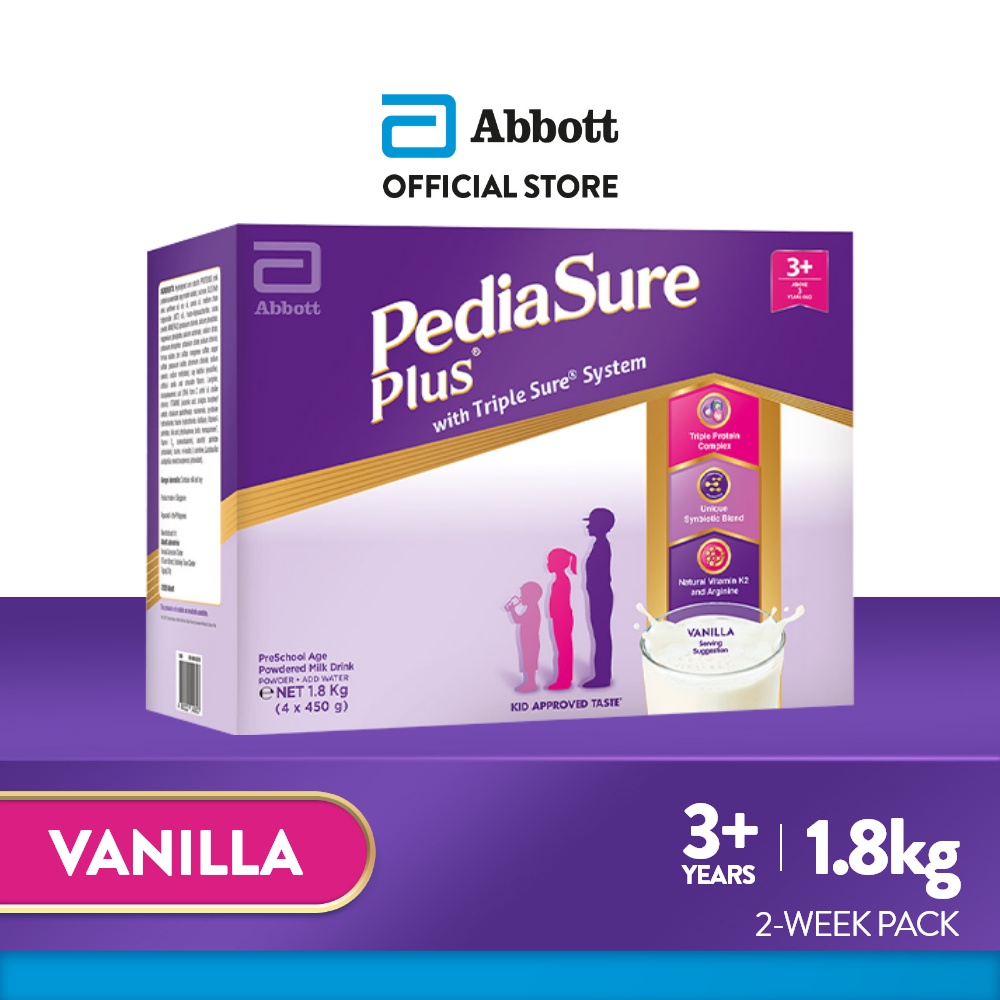 Pediasure Plus Vanilla 1.8KG For Kids Above 3 Years Old Shopee