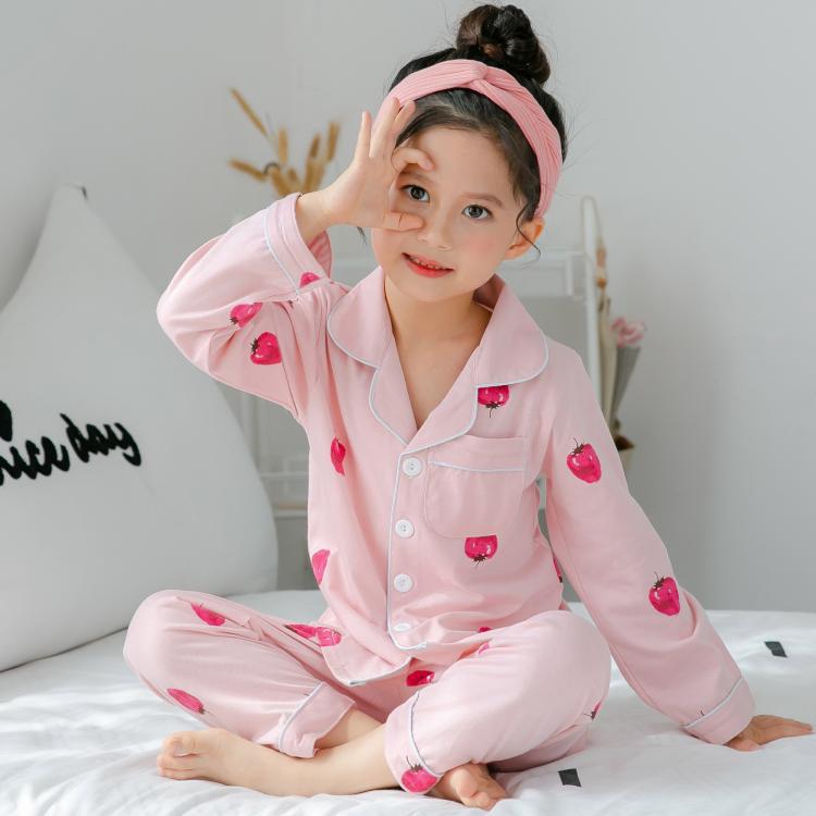 Budak Perempuan Pajamas Musim Luruh Kapas Lengan Panjang Budak Perempuan Pajamas Musim Luruh Kapas Lengan Panjang