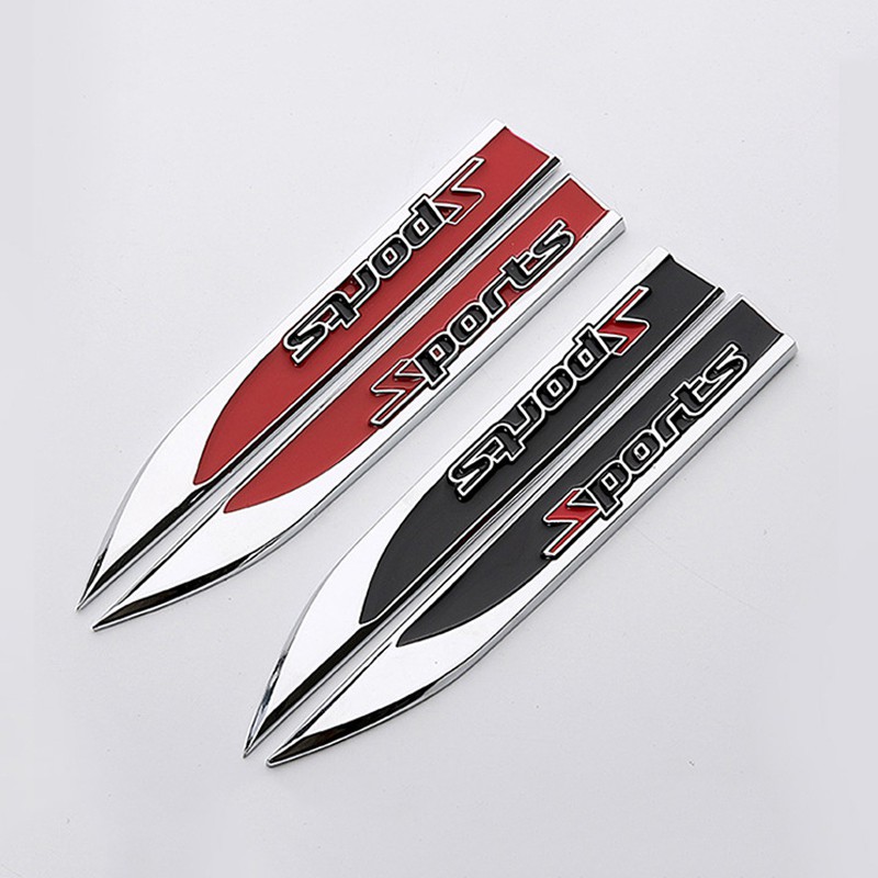 2 x Metal Sports Logo Side Fender Emblem Sticker Auto Truck | Shopee ...