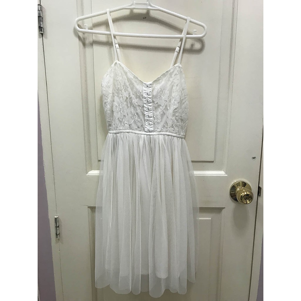 white lace babydoll dress