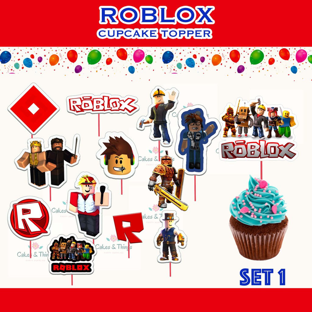 Roblox Design Cupcake Topper Round And Diecut 