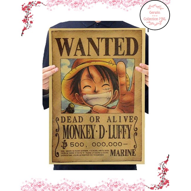 Anime Luffy One Piece Vintage Retro Poster Shopee Philippines