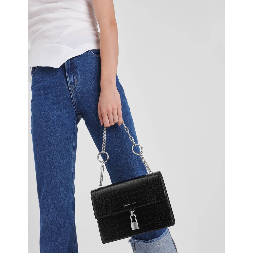 charles and keith denim bag