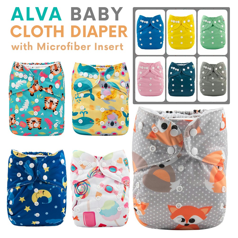 alva newborn cloth diapers